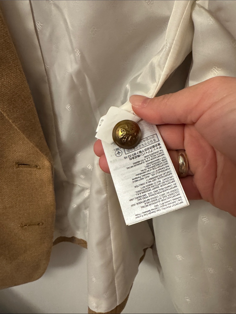 Banana Republic Camel Blazer Jacket 14P - Picture 6 of 7